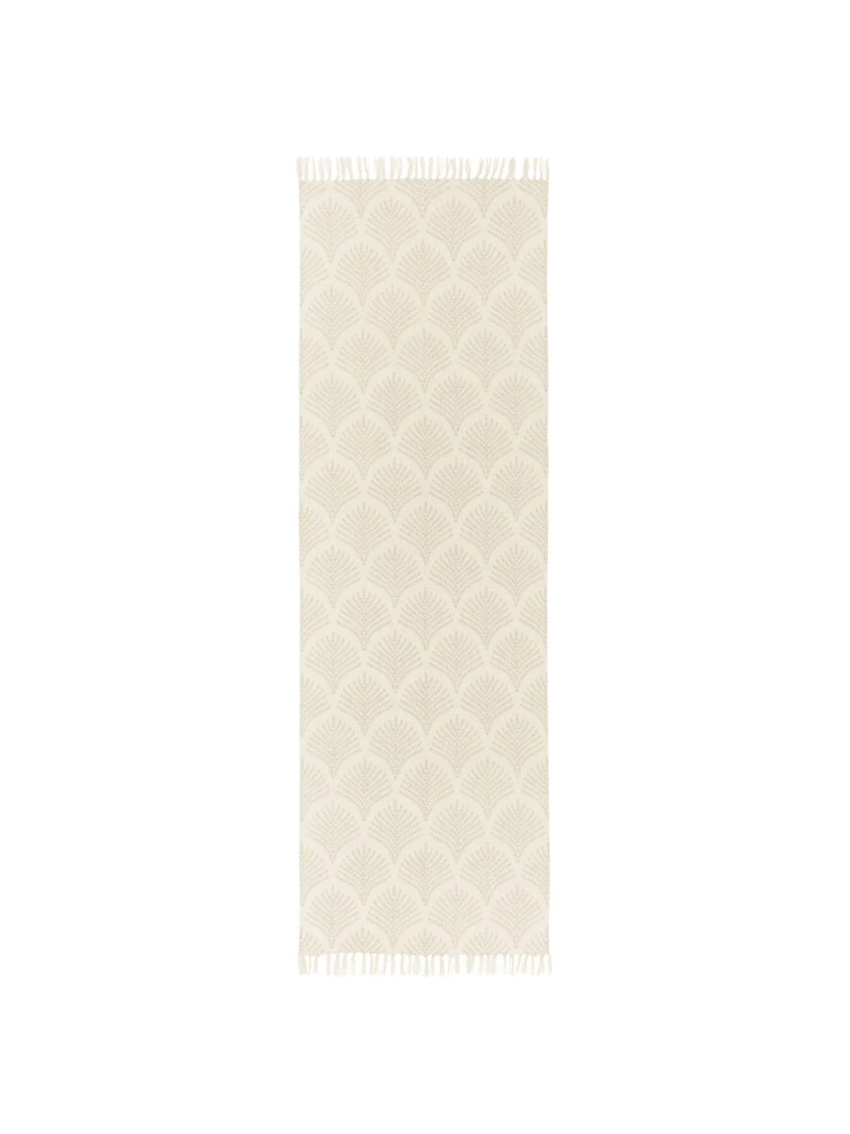 Westwing Collection Flachgewebter Baumwollläufer Klara in Beige/Taupe, B 80 x L 250 cm