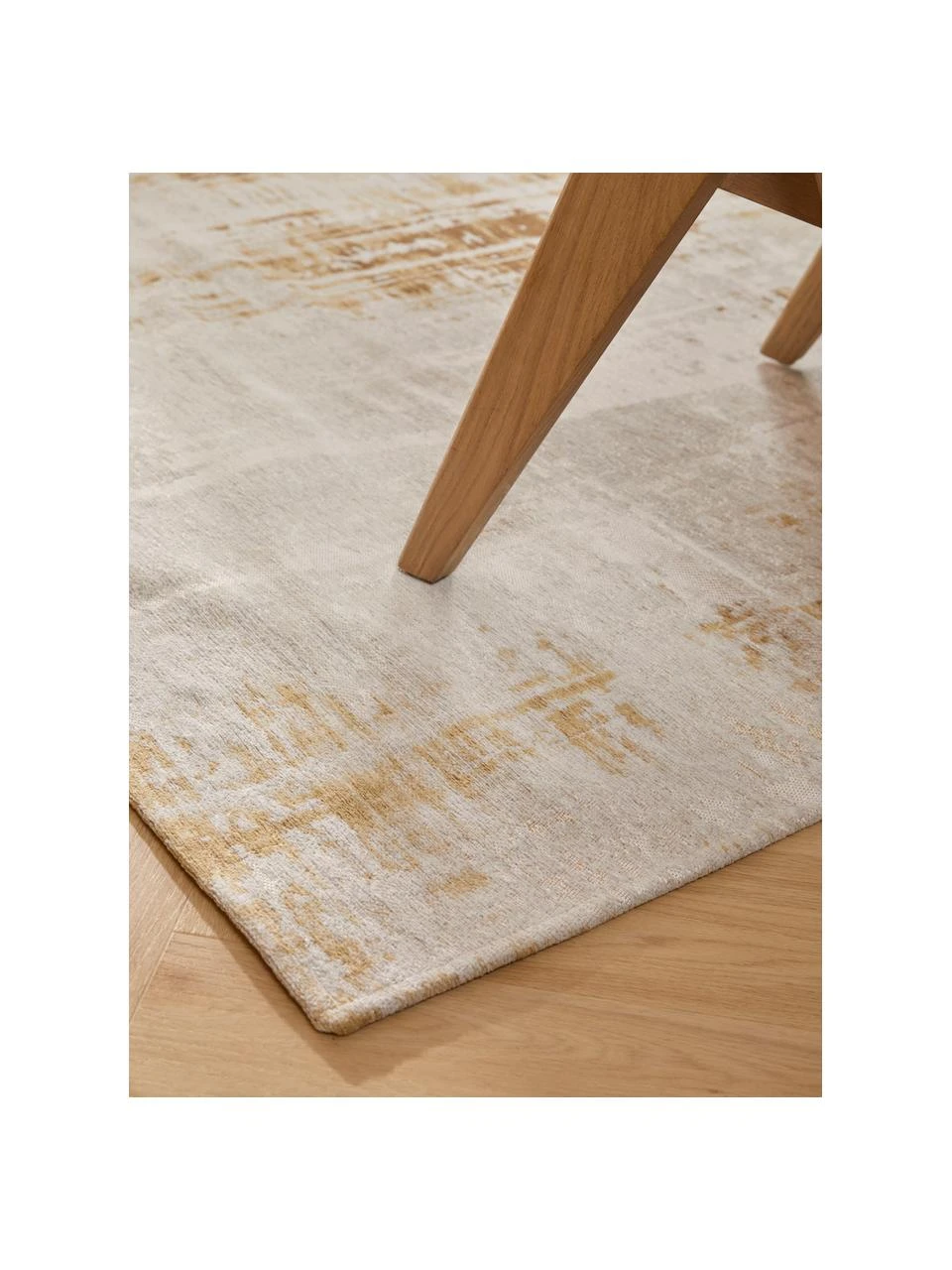 Westwing Collection Flachgewebter Baumwollteppich Louisa in Silber/Goldbraun, B 80 x L 150 cm (Größe XS) – Bild 2