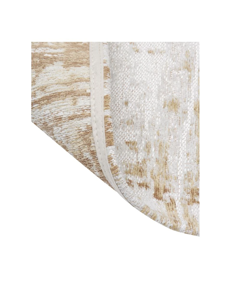 Westwing Collection Flachgewebter Baumwollteppich Louisa in Silber/Goldbraun, B 80 x L 150 cm (Größe XS) – Bild 5