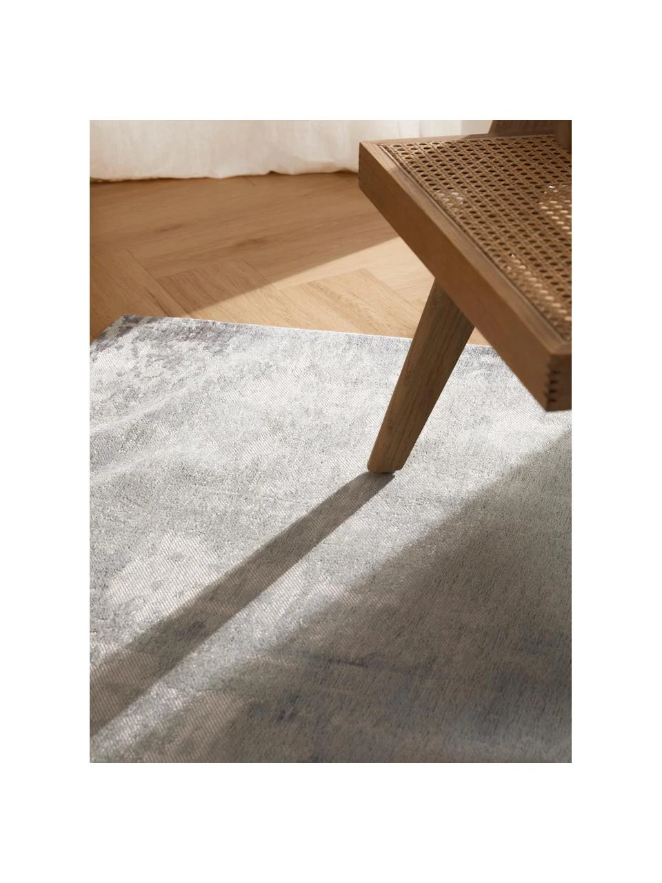 Westwing Collection Flachgewebter Baumwollteppich Louisa in Silber/Salbei/Blaugrau, B 80 x L 150 cm (Größe XS) – Bild 2