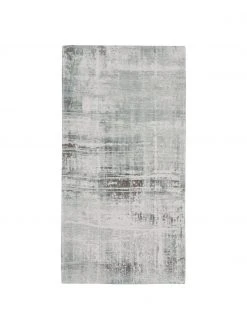 Westwing Collection Flachgewebter Baumwollteppich Louisa in Silber/Salbei/Blaugrau, B 80 x L 150 cm (Größe XS)