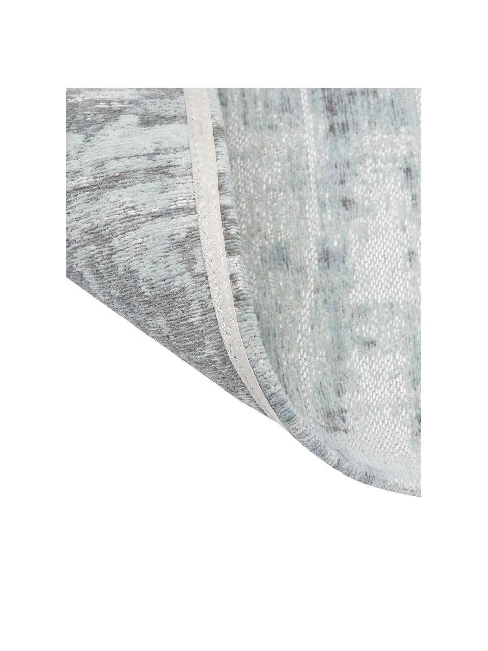 Westwing Collection Flachgewebter Baumwollteppich Louisa in Silber/Salbei/Blaugrau, B 80 x L 150 cm (Größe XS) – Bild 5