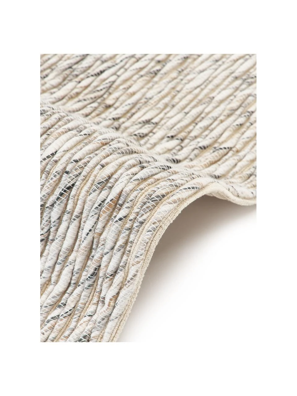 Westwing Collection Flachgewebter Teppich Bunko mit Fransen in Cremeweiß/Beige/Grau, B 80 x L 150 cm (Größe XS) – Bild 6