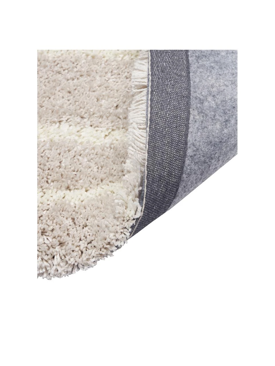 Westwing Collection Flauschiger Hochflor-Läufer Amelie in Beige, handgetuftet, B 80 x L 200 cm – Bild 6