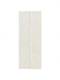 Westwing Collection Flauschiger Hochflor-Läufer Jade mit erhabener Hoch-Tief-Struktur, B 80 x L 200 cm