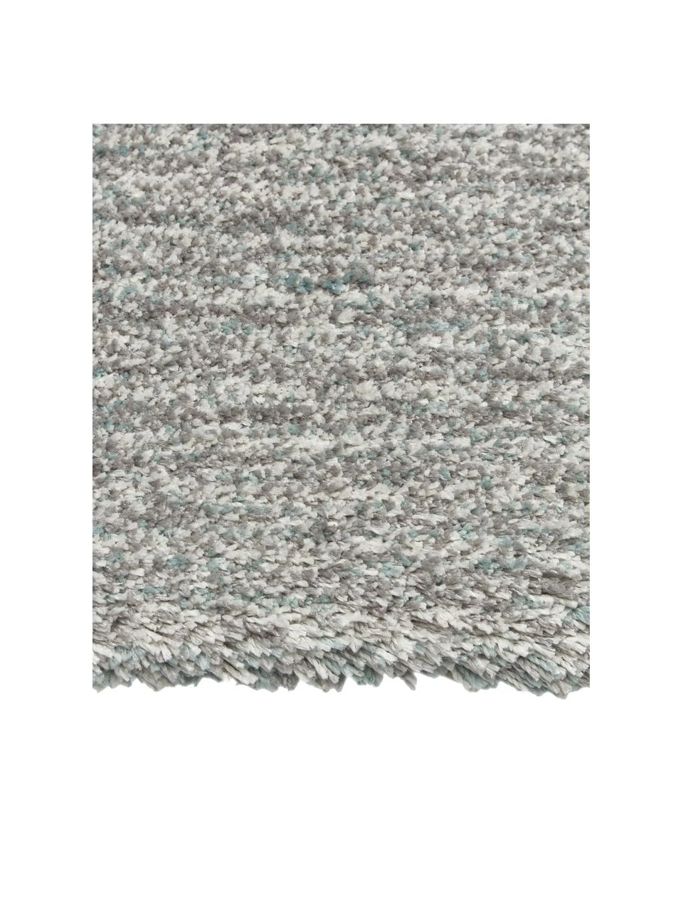 Westwing Collection Flauschiger Hochflor-Läufer Marsha in Grau/Mintgrün, B 80 x L 200 cm – Bild 3