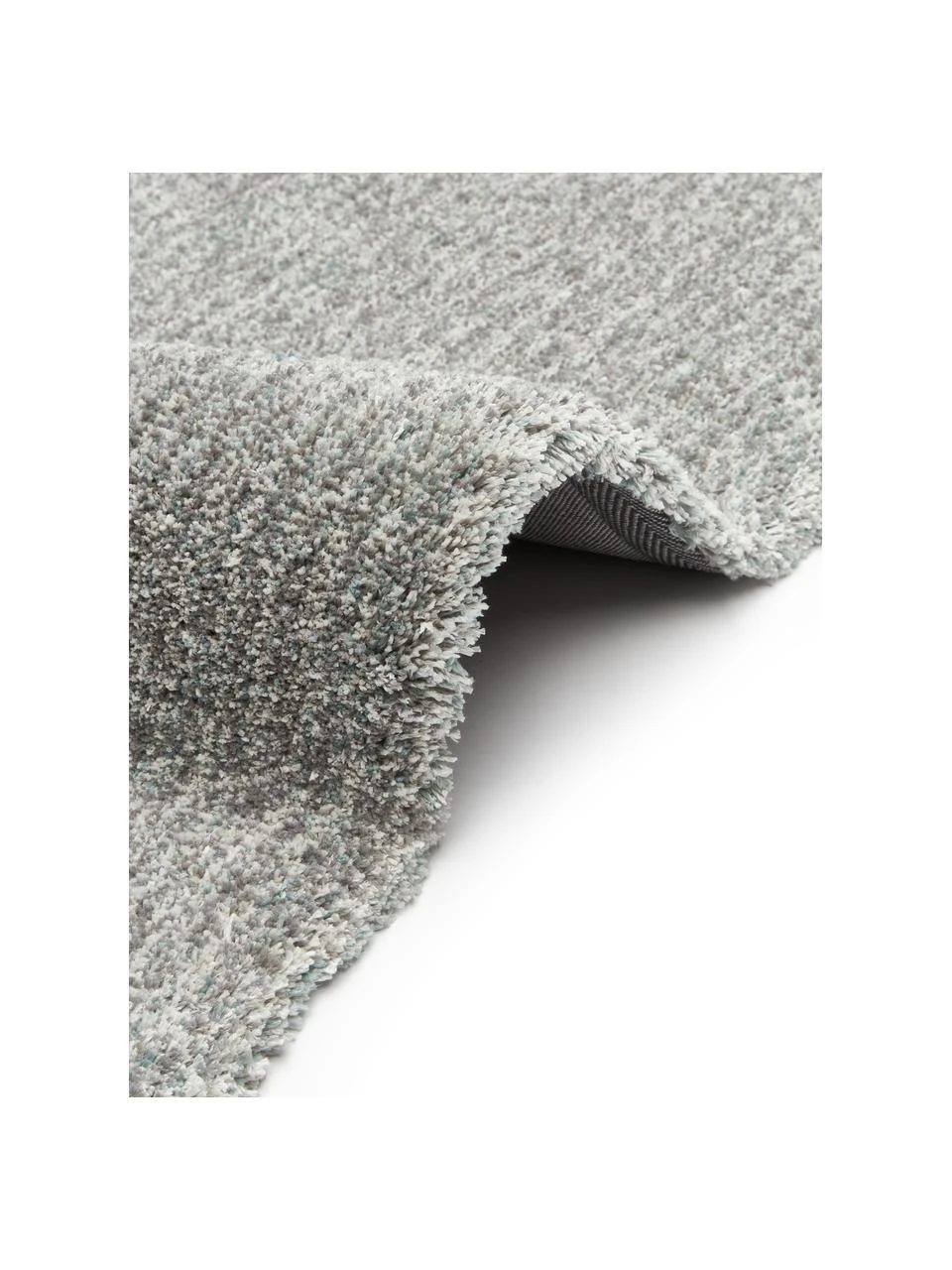 Westwing Collection Flauschiger Hochflor-Läufer Marsha in Grau/Mintgrün, B 80 x L 200 cm – Bild 5