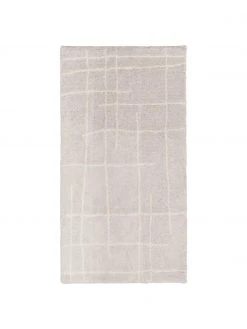 Westwing Collection Flauschiger Hochflor-Teppich Amelie in Beige, handgetuftet, B 80 x L 150 cm (Größe XS)