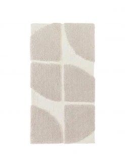 Westwing Collection Flauschiger Hochflor-Teppich Jade mit erhabener Hoch-Tief-Struktur, B 80 x L 150 cm (Größe XS)