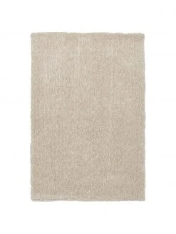 Westwing Collection Flauschiger Melange Hochflor-Teppich Marsha in Beige, B 80 x L 150 cm (Größe XS)