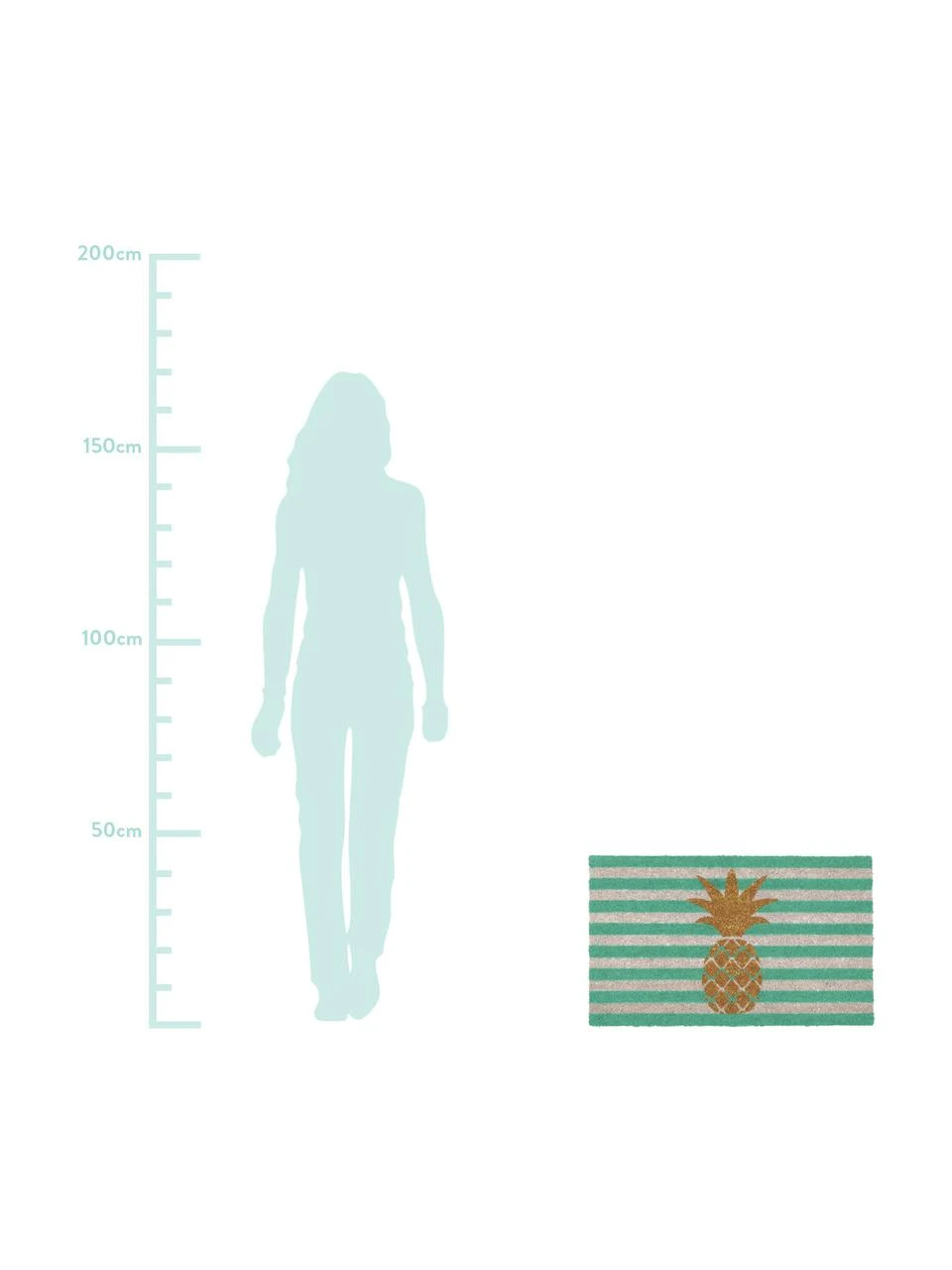 GiftCompany Fußmatte Twinkling Pineapple, L 75 x B 45 cmNur noch wenige verfügbar – Bild 2