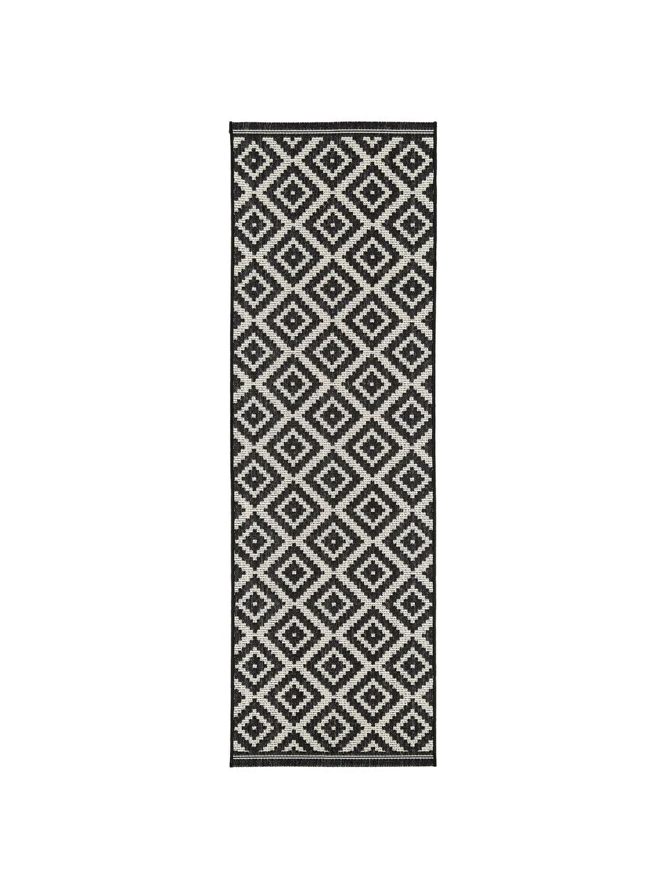 Westwing Collection Gemusterter In- & Outdoor-Läufer Miami in Schwarz/Weiß, B 80 x L 250 cm