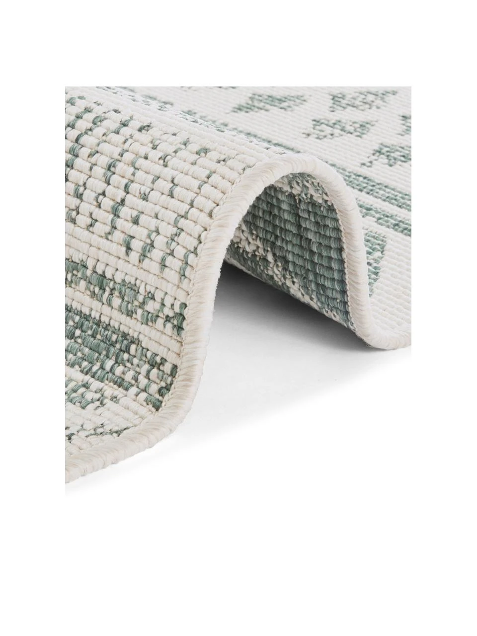 Gemusterter In- & Outdoor-Wendeläufer Biri in Grün/Creme, B 80 x L 250 cm – Bild 3