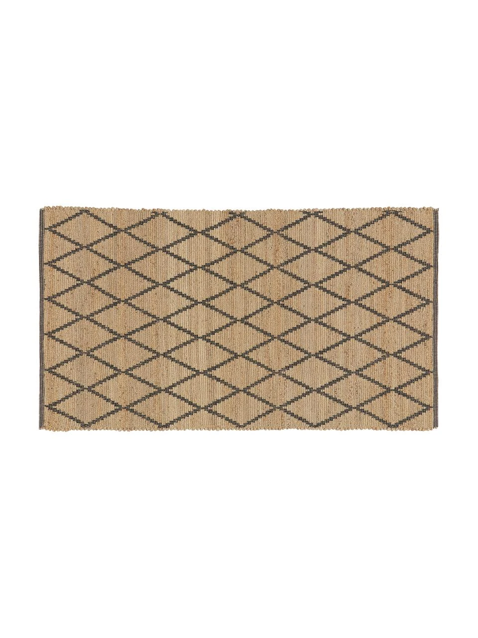 Westwing Collection Handgefertigte Jute-Fußmatte Atta, B 50 x L 80 cm