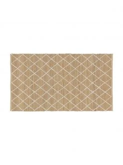 Westwing Collection Handgefertigte Jute-Fußmatte Kunu, B 50 x L 80 cm