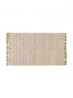 Westwing Collection Handgefertigte Jute-Fußmatte Ramos, B 50 x L 80 cm