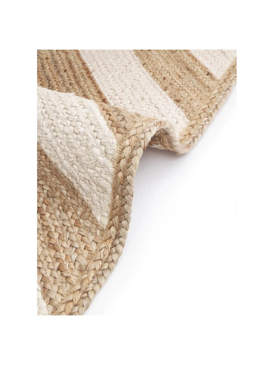 Westwing Collection Handgefertigter Jute-Läufer Eckes, B 80 x L 250 cm – Bild 3