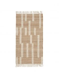 Westwing Collection Handgefertigter Jute-Teppich Kerala mit Fransen, B 80 x L 150 cm (Größe XS)