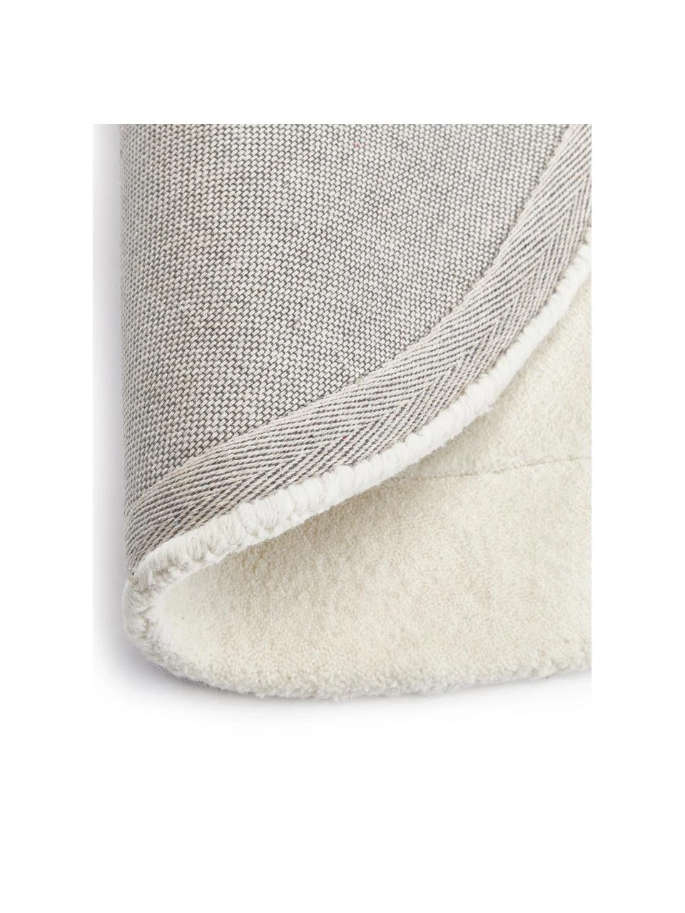 Westwing Collection Handgetufteter Cremeweißer Wollteppich Kadey in organischer Form, B 150 x L 230 cm (Größe M) – Bild 6