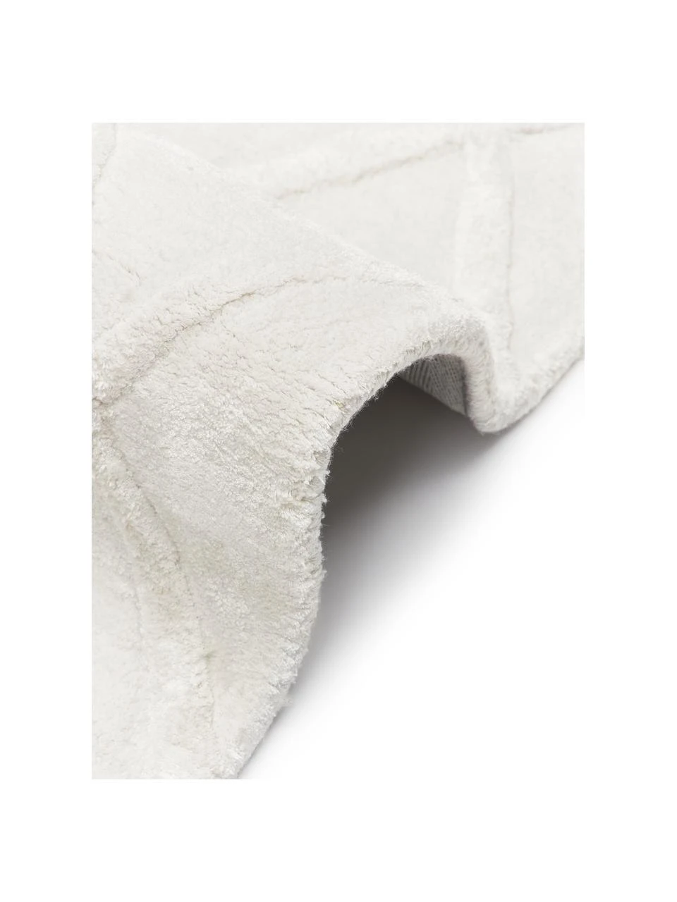 Westwing Collection Handgetufteter Viskoseläufer Shiny in Silbergrau mit Rautenmuster, B 80 x L 200 cm – Bild 6