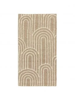 Westwing Collection Handgetufteter Wollteppich Arco in Beige/Cremeweiß, B 80 x L 150 cm (Größe XS)