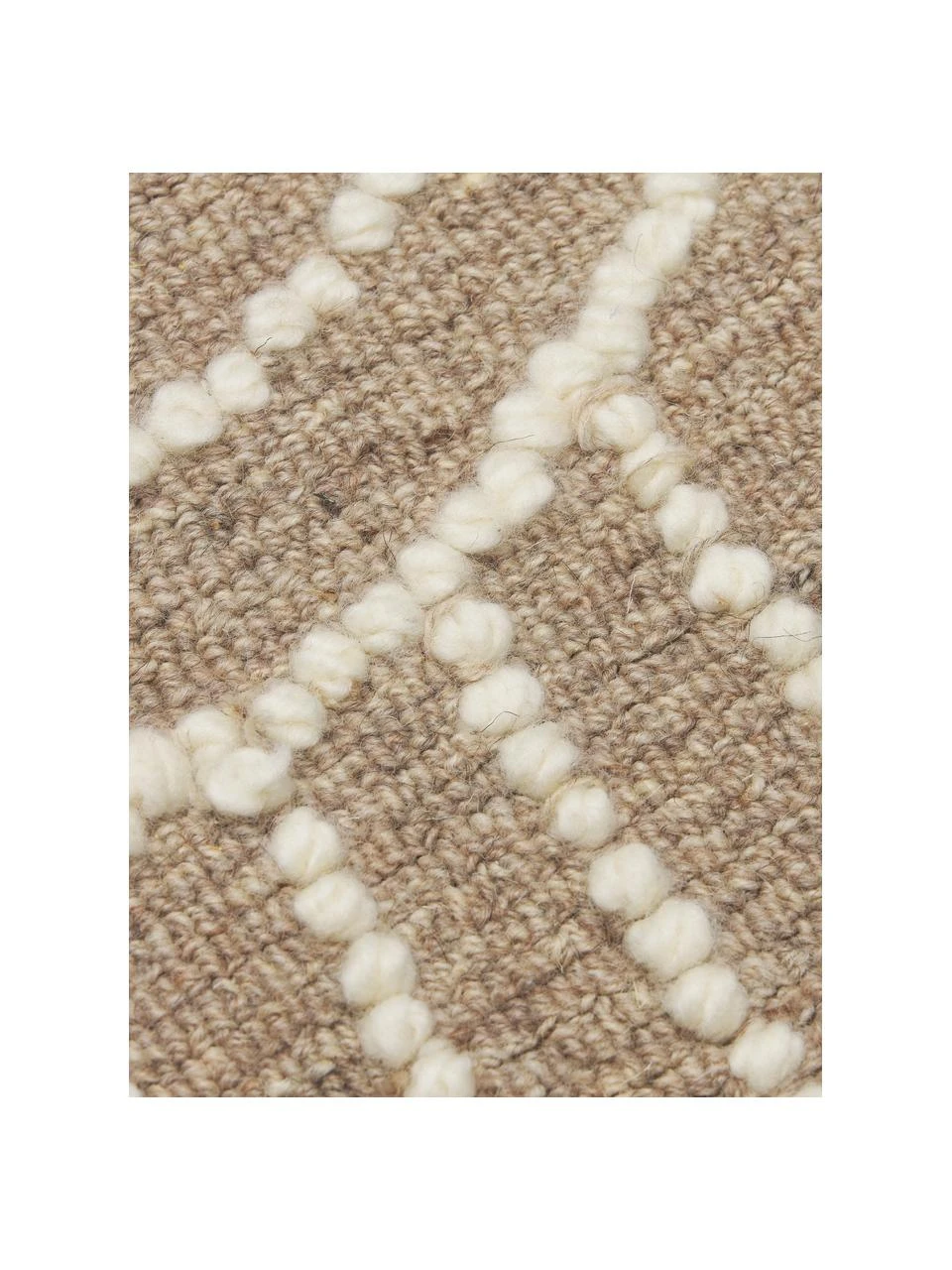 Westwing Collection Handgetufteter Wollteppich Arco in Beige/Cremeweiß, B 80 x L 150 cm (Größe XS) – Bild 4