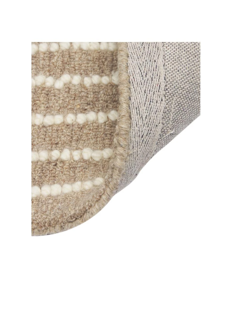 Westwing Collection Handgetufteter Wollteppich Arco in Beige/Cremeweiß, B 80 x L 150 cm (Größe XS) – Bild 5