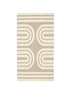Westwing Collection Handgetufteter Wollteppich Arne in Beige/Creme, B 80 x L 150 cm (Größe XS)