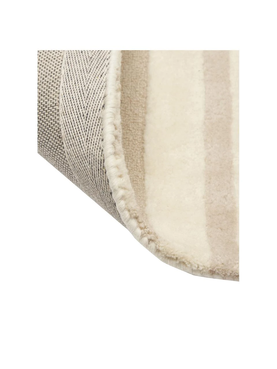 Westwing Collection Handgetufteter Wollteppich Arne in Beige/Creme, B 80 x L 150 cm (Größe XS) – Bild 5