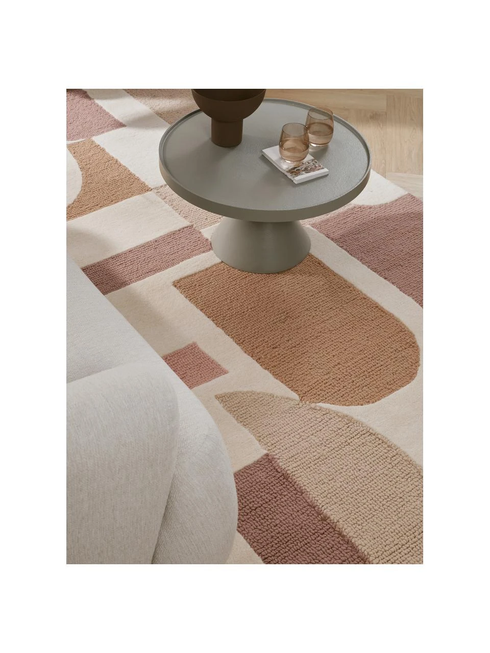 Westwing Collection Handgetufteter Wollteppich Corin mit Hoch-Tief-Struktur, B 80 x L 150 cm (Größe XS)Nur noch wenige verfügbar – Bild 2