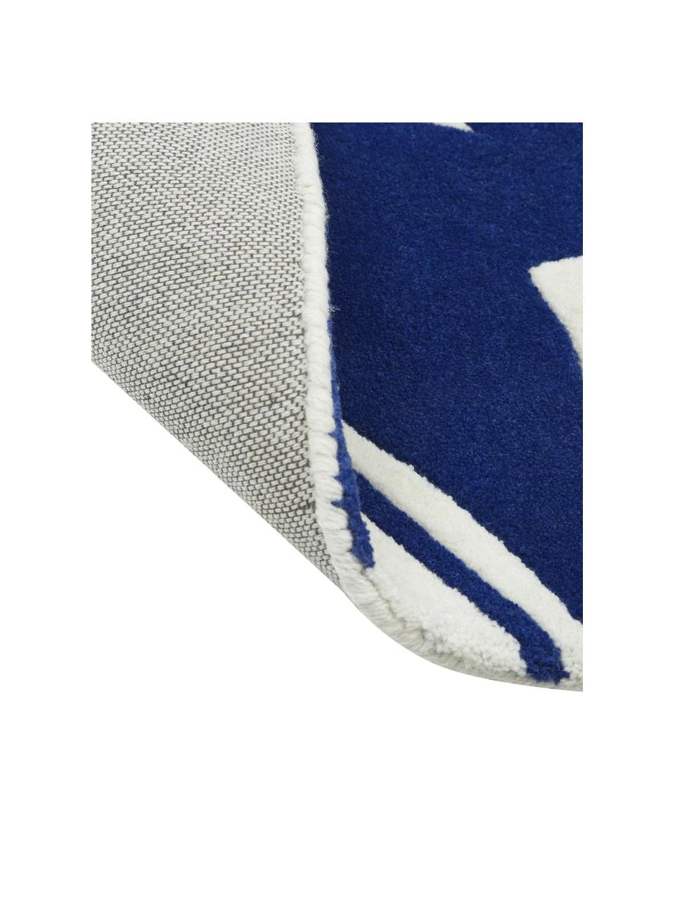 Westwing Collection Handgetufteter Wollteppich Lando in Dunkelblau, B 80 x L 150 cm (Größe XS) – Bild 5