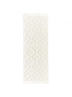 Westwing Collection Handgewebter Baumwollläufer Idris mit erhabener Hoch-Tief-Struktur, B 80 x L 200 cm