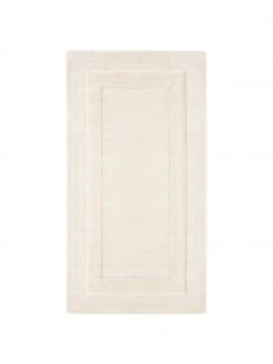 Westwing Collection Handgewebter Baumwollteppich Dania in Cremeweiß, B 80 x L 150 cm (Größe XS)