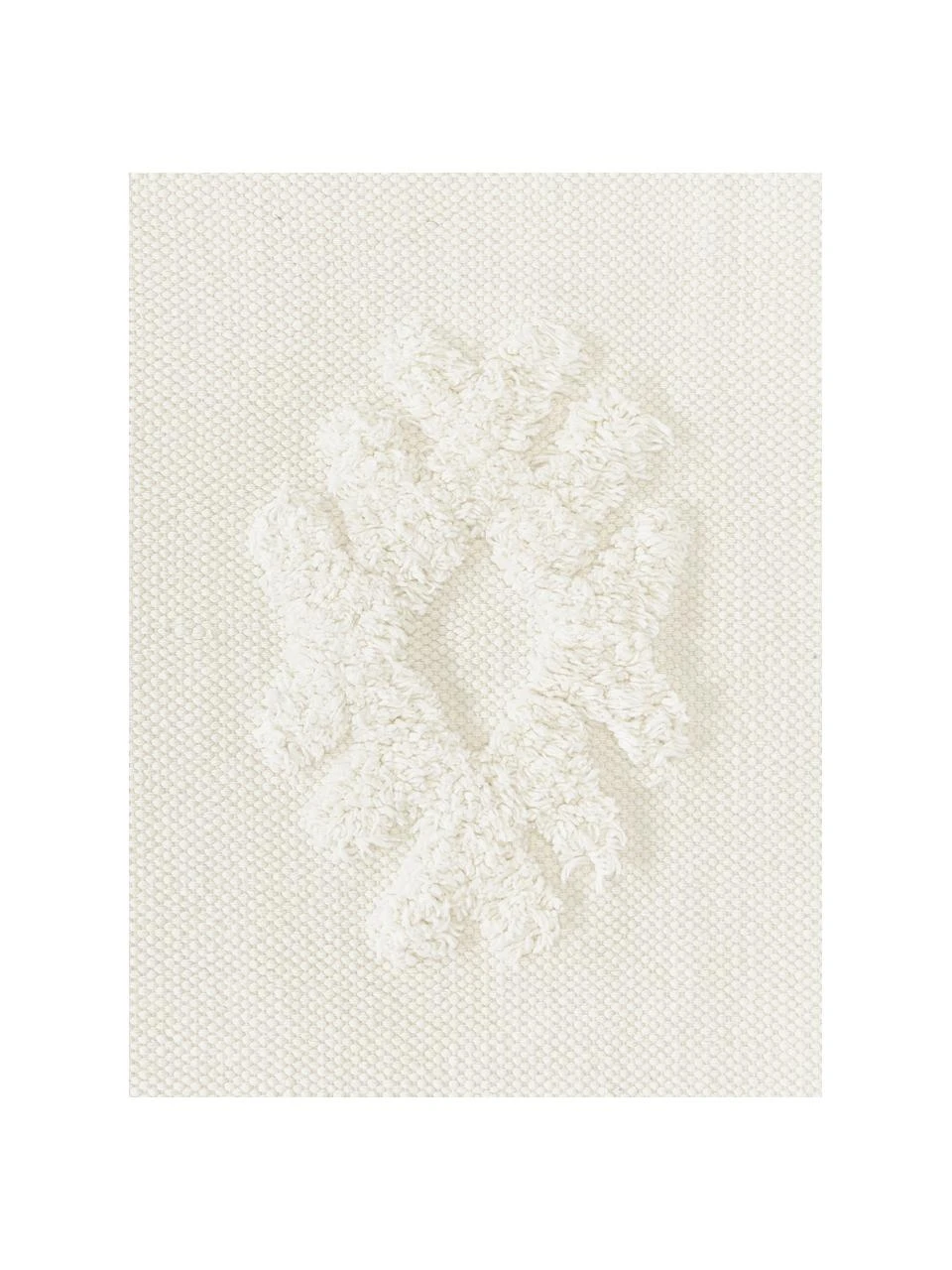 Westwing Collection Handgewebter Baumwollteppich Fenna mit Hoch-Tief-Struktur und Fransen, B 80 x L 150 cm (Größe XS) – Bild 3