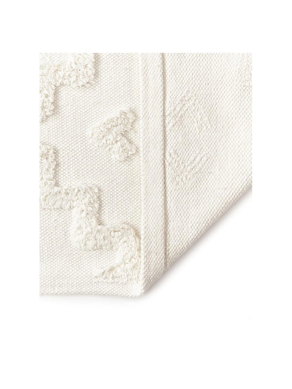 Westwing Collection Handgewebter Baumwollteppich Idris mit erhabender Hoch-Tief-Struktur, B 80 x L 150 cm (Größe XS) – Bild 5