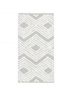 Westwing Collection Handgewebter Baumwollteppich Ziggy mit erhabener Hoch-Tief-Struktur, B 80 x L 150 cm (Größe XS)