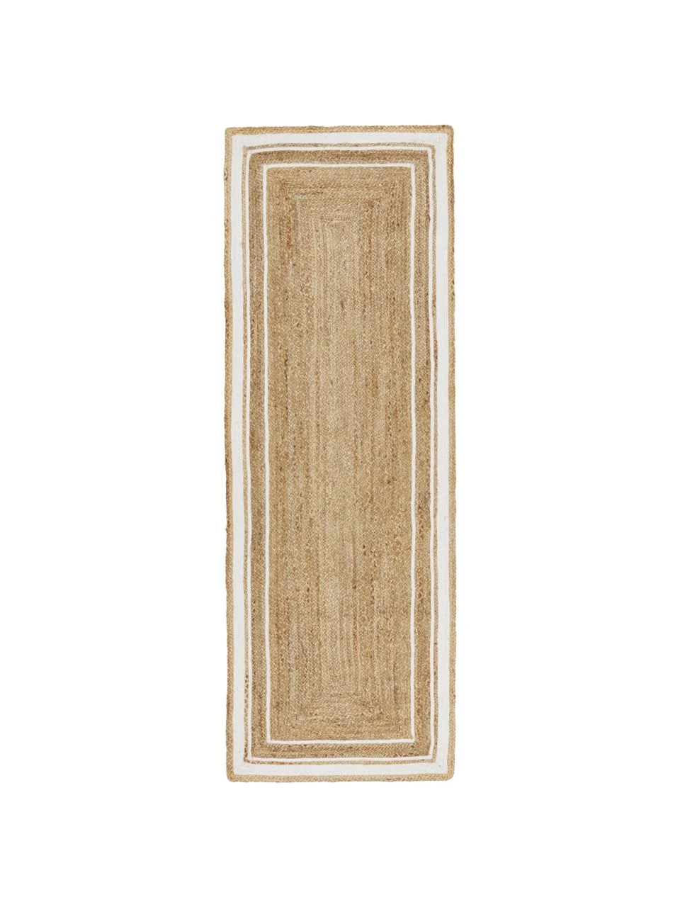 Westwing Collection Handgewebter Jute-Läufer Clover, B 80 x L 250 cm