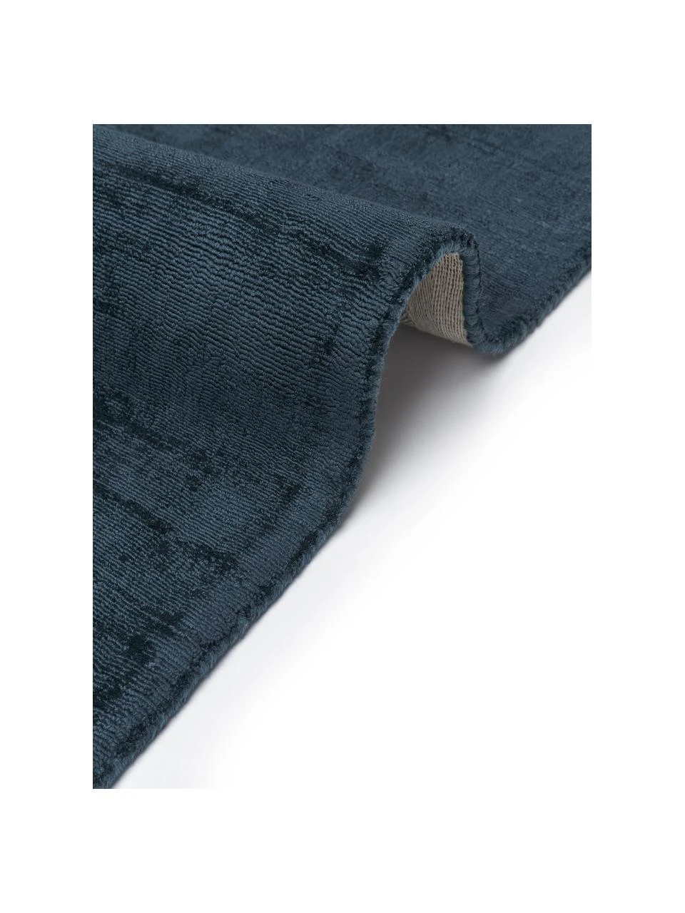 Westwing Collection Handgewebter Viskoseläufer Jane in Dunkelblau, B 80 x L 300 cm – Bild 5