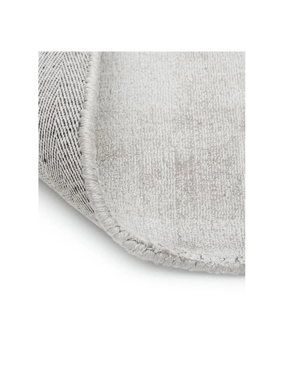 Westwing Collection Handgewebter Viskoseläufer Jane in Hellgrau-Beige, B 80 x L 200 cm – Bild 5