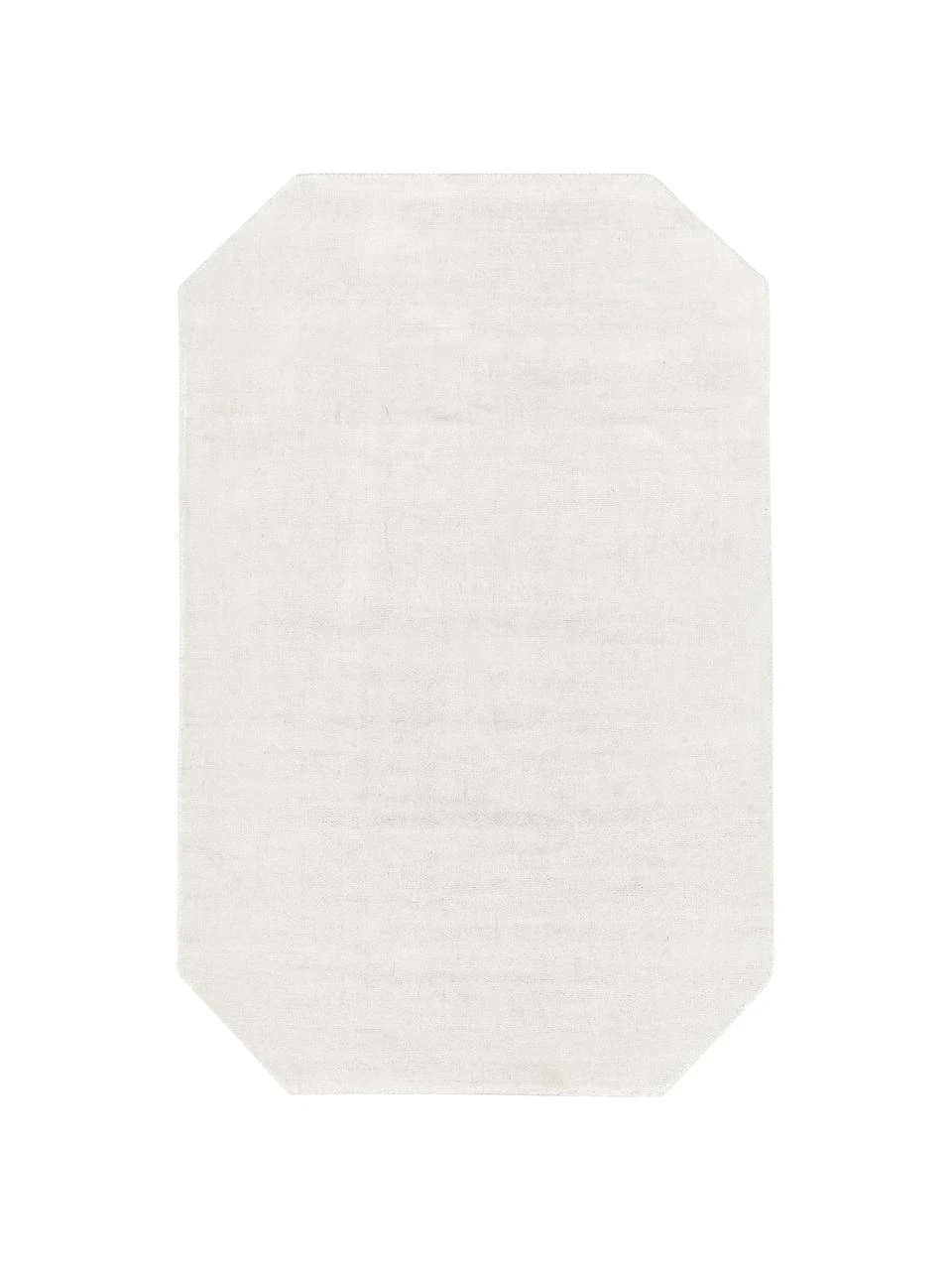 Westwing Collection Handgewebter Viskoseteppich Jane Diamond in Elfenbeinfarben, B 120 x L 180 cm (Größe S)