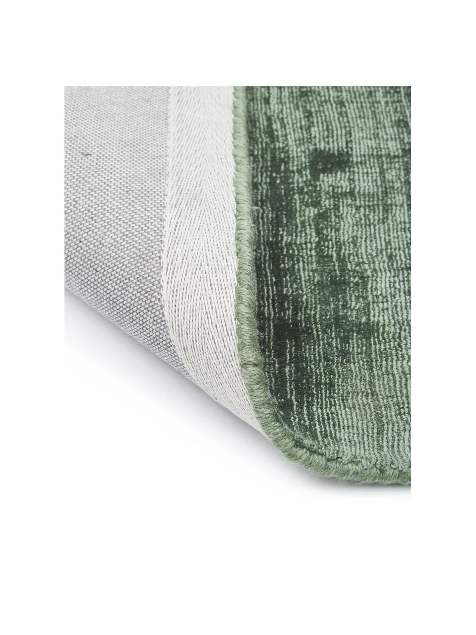 Westwing Collection Handgewebter Viskoseteppich Jane in Grün, B 80 x L 150 cm (Größe XS) – Bild 6