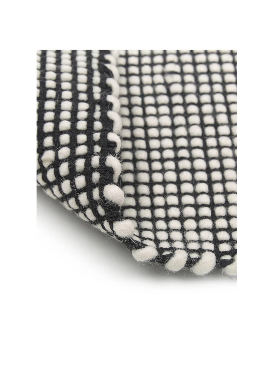 Westwing Collection Handgewebter Wollläufer Amaro in Schwarz/Creme, B 80 x L 250 cm – Bild 5