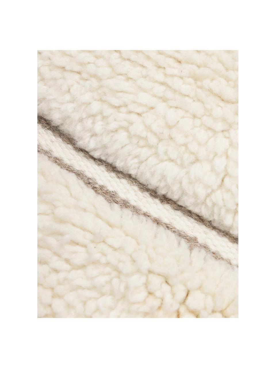 Westwing Collection Handgewebter Wollteppich Anica mit Hoch-Tief-Effekt in Taupe, B 80 x L 150 cm (Größe XS) – Bild 3