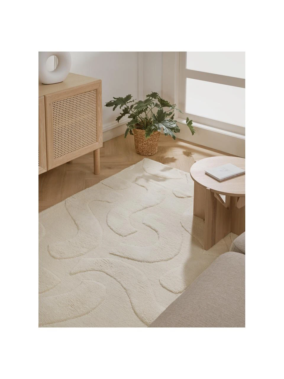 Westwing Collection Handgewebter Wollteppich Clio mit Hoch-Tief-Struktur, B 80 x L 150 cm (Größe XS) – Bild 2