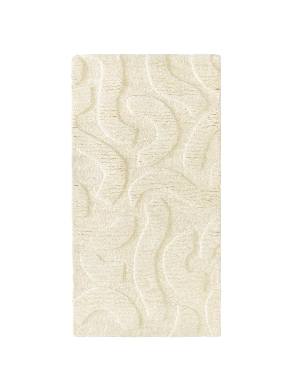 Westwing Collection Handgewebter Wollteppich Clio mit Hoch-Tief-Struktur, B 80 x L 150 cm (Größe XS)