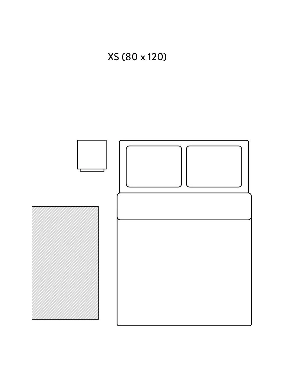 Benuta Handgewebter Wollteppich Kim in Schwarz/Creme, mit Fransen, B 80 x L 120 cm (Größe XS) – Bild 5