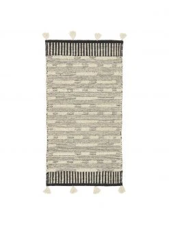 Westwing Collection Handgewebter Wollteppich Rue mit Fransen, B 80 x L 150 cm (Größe XS)