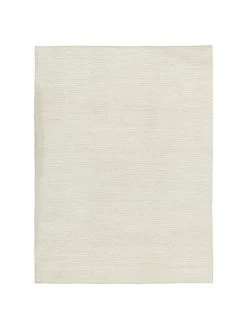 Benuta Handgewebter Wollteppich Uno in Creme mit geflochtener Struktur, B 120 x L 170 cm (Größe S)