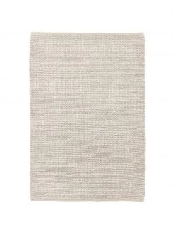 Benuta Handgewebter Wollteppich Uno in Taupe mit geflochtener Struktur, B 120 x L 170 cm (Größe S)