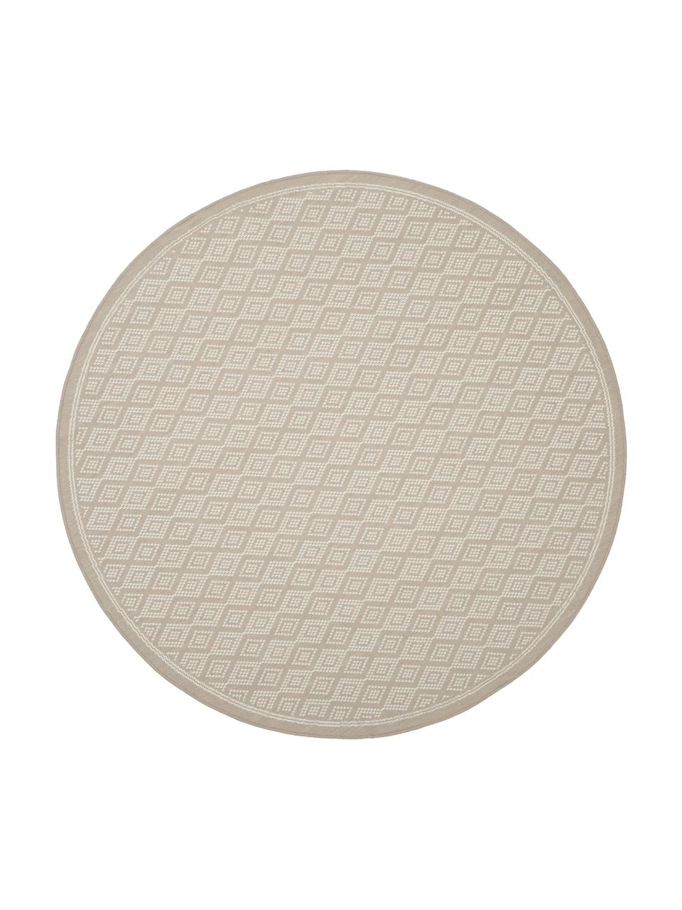 Westwing Collection In- & Outdoor-Teppich Capri in Beige/Creme, Ø 140 cm (Größe M)